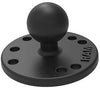 National Products RAM-B-202U Ram Marine Electronic 1-Inch Aluminum Ball Mount with Pinlok Base, Black Finish