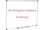 Magnetic White Board 36x48 Premium Dry Erase Vertical/Horizontal Mount Whiteboard w/Marker Tray
