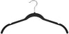 Home-it 50 Pack Shirt and dress Clothes Hangers Black Velvet Hangers High quality Clothes Hanger Ultra Thin No Slip neck (hook) swivel