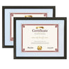Amazing Roo 8.5 x 11 Document Frames with Mat Made for 11x14 Inch Picture Frame Without Mat Wall and Tabletop Display 2 Pack, Black