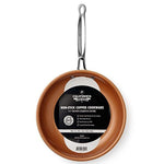 9.5” Non-Stick Ceramic Frying Pan, Oven Safe Copper Frying Pan, Dishwasher Safe, Scratch Proof, Ceramic Titanium Blend, Copper Colored