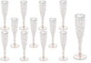 60 pc Gold Glitter Classicware Glass Like Champagne Wedding Parties Toasting Flutes (1 Box = Quantity 60)