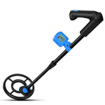 DR.ÖTEK Easy to Operate LCD Metal Detector for Kids and Beginners, Lightweight, Waterproof Coil, Detects Gold, Sliver, Coins, Artifacts, for Junior-Includes Shovel and Battery-Blue/Black