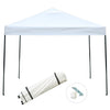 Sunnyglade 10'x10' Pop-up Canopy Tent Commercial Instant Tents Market Stall Portable Shade Instant Folding Canopy with Roller Bag (Blue and White)