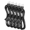 Aurum Cables 6 Ft Power Extension Cord - Electrical Power Cord - 16AWG Power Extension Cable Cord - SJTW NEMA 5-15P to NEMA 5-15R - ETL Listed - 5 Pack