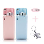 "	Collapsible Reusable straw Packs, BPA Free, Tiny, Portable, Eco-Friendly, Wildlife Saving, Ocean Friendly, Bar Accessories, Tiny, Cleaning brush, Case and Key-Chain for easy Traveling … (Blue)"