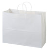 16"x6"x12" - 50 Pcs - Bagsource White Kraft Paper Bags, Shopping, Mechandise, Party, Gift Bags