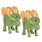 2-Pack Triceratops Taco Holder, Dinosaur Statue Taco Stands Shell Holder, Tricerataco Taco Holder, Dinosaur Taco Holder for Kids Hard Taco Holders for Taco Tuesday Birthday Party & Dino Taco Party by California Home Goods