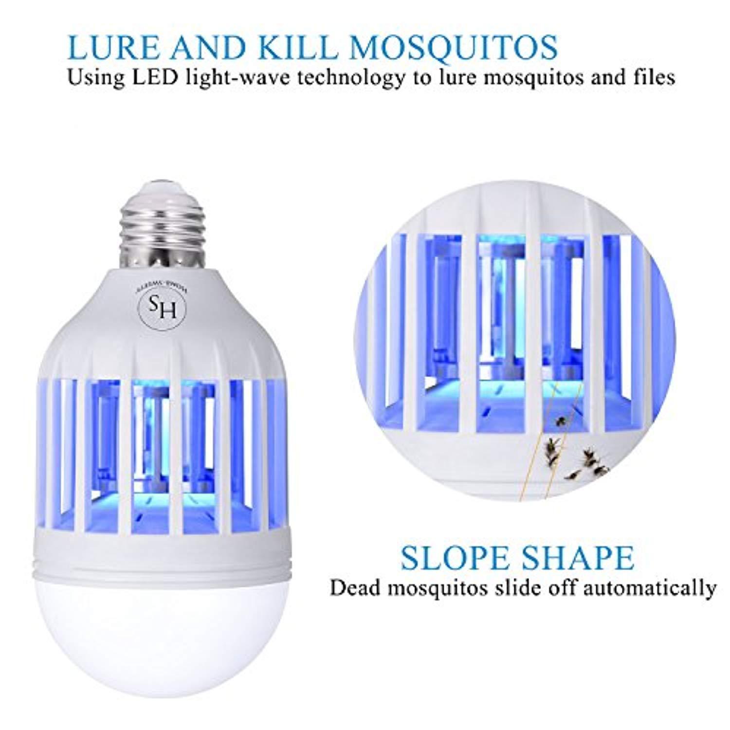 Socket Fly Insect Bug Zapper Light Bulb, Electronic Insect Killer, Mosquito Zapper Lamp ...