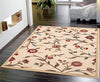 Ottomanson Ottohome Collection Floral Garden Design Modern Area Rug with Non-Skid (Non-Slip) Rubber Backing, Dark Red, 39" L x 60" W