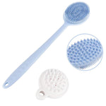 Body Brush, Silicone Body Brush, for Bathing Back Brush Long Handle Shower Brush and Shampoo Massage Brush