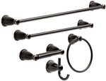 Franklin Brass Kinla 5-Piece Bath Hardware Towel Bar Accessory Set, Polished Chrome