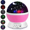 Night Light Lamp Projector, Star Light Rotating Projector, Star Projector Lamp with 8 Colors and 360 Degree Moon Star Projection with 6.5ft USB Cable, Unique Lamp for Children Nursery Room Pink by Moredig