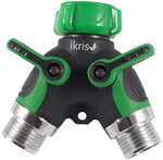 ikris Garden Hose Splitter 2-Way with Rubberized ComfortGrip