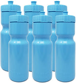 50 Strong Sports Squeeze Water Bottles - Set of 6 - Team Pack – 22 oz. BPA Free Bottle Easy Open Push/Pull Cap – Made in USA - Multiple Colors Available