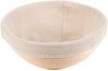 BakeWarePlus 9 Inch Round Banneton Bread Proofing Basket with Bakers Couche Proofing Flax Cloth 2 Pcs Set