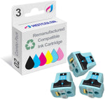 HOTCOLOR Remanufactured Ink Cartridge Replacement for HP 02 Work for HP PhotoSmart D7260 D7460 D7255 D7263 D7268 D7155 Printer (Black, Cyan, Magenta, Yellow, Light Cyan, Light Magenta, 12-Pack)