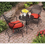 Clayton Court 3-Piece Motion Outdoor Bistro Set, Seats 2 - Best quality for a low price (Red)