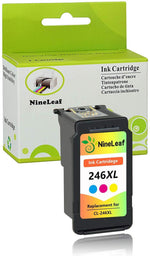 NineLeaf Remanufactured High Yield Ink Cartridge Compatible for Canon CL-246XL 246XL Pixma MX492 MG2920 MG2520 iP2820 MG2922 MG2420 MG2522 MG3022 MG2924 Printer (Tri-Color,1 Pack)