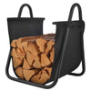 PATIO WATCHER Firewood Rack Log Holder Wood Storage Holder with Canvas Tote Carrier for Indoor Fireplace Outdoor Backyard