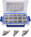 304 Stainless Steel Screw and Nut 535pcs, M2 M3 M4 Hex Socket Head Cap Screws Assortment Set Kit