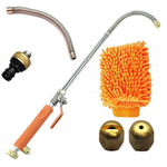 Hydro-Jawn 27" Orange High Pressure Power Washer Wand | Hydro Jet Extension Wand with 2 Nozzles, Flexible Extender, Garden Hose Attachment, and Cleaning Mitt for Cars, Boats, Windows, and Gardens