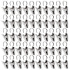 Teenitor 50 PCS Stainless Steel Curtain Clips with Hook for Curtain, Photos, Home Decoration Outdoor Party Wire Holder