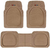 Motor Trend MT-923-GR Flextough Contour Liners - Deep Dish Heavy Duty Rubber Floor Mats for Car Suv Truck and Van - All Weather Protection, Gray