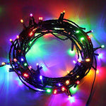 PMS 500 LED Multicolor String Fairy Lights on Dark Green Cable with 8 Light Effects and Memory Function, Low Voltage Transformer Included, UL Listed. Ideal for Christmas, Xmas, Party, Wedding, etc.