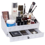 Benbilry Makeup Organizer Cosmetic Storage Box Jewelry Storage with 1 Drawer 12 Compartments, Large Capacity, Suitable for Your Different Size of Cosmetics for Bathroom Vanity Countertop Dresser