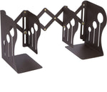 Office Square Decorative Metal Bookends - Heavy Duty & Adjustable Modern Design with Non-Skid Base