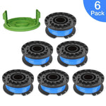 Thten 0.065" Single Line Auto-Feed Replacement Trimmer Spool 29092 for Greenworks Weed Eater String 24V and 40V Trimmer (6 Packs Plus 1 Cap) by Faracent