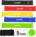 Letsfit Resistance Loop Bands, Resistance Exercise Bands for Home Fitness, Stretching, Strength Training, Physical Therapy, Natural Latex Workout Bands, Pilates Flexbands, 12" x 2"