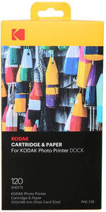 Kodak Dock & Wi-Fi Photo Printer Cartridge PHc – Cartridge Refill & Photo Paper - 40 Pack