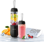SHARDOR Personal Smoothie Blender for Shakes Juice with 2 Sport Bottles 1 Ice Cube Tray, Black