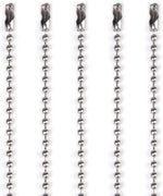 50pcs Nickel Plated Ball Chain Necklace, KinHom 24 Inches Long 2.4mm Bead Size # 3 Adjustable Antiqued Metal Bead Steel Chain Matching Connectors Jewelry Findings