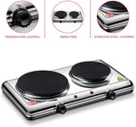 Homeleader Hot Plate for Cooking Electric, Double Burner with Adjustable Temperature Control, 2200W