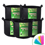 VIVOSUN 5-Pack 10 Gallon Plant Grow Bags, Premium Series Thichkened Non-Woven Aeration Fabric Pots w/Handles - Reinforced Weight Capacity & Extremely Durable (Black)