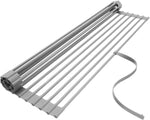 Miligore Roll-up Dish Drying Rack - Large (20" x 13") Multi-Purpose Over the Sink Drainer - Gray