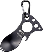 CRKT Eat'N Tool Outdoor Spork Multitool: Durable and Lightweight Metal Multi-Tool for Camping, Hiking, Backpacking and Outdoors Activities, Black 9100KC