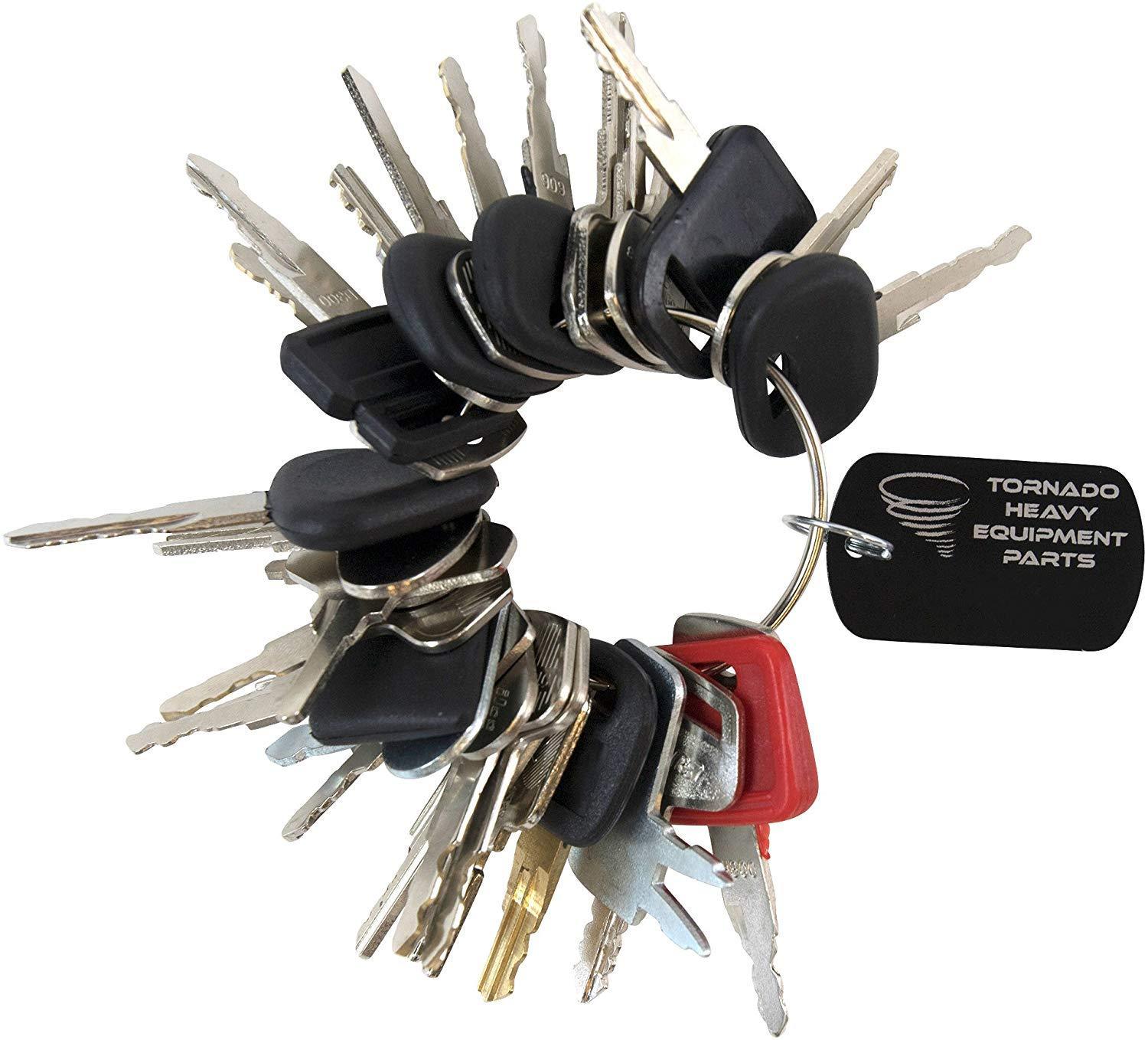 Machine Key Kit Construction Equipment Master Keys Set-Ignition Key Ring for Heavy Mac ...