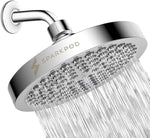 SparkPod Shower Head - High Pressure Rain - Luxury Modern Chrome Look - Easy Tool Free Installation - The Perfect Adjustable Replacement For Your Bathroom Shower Heads