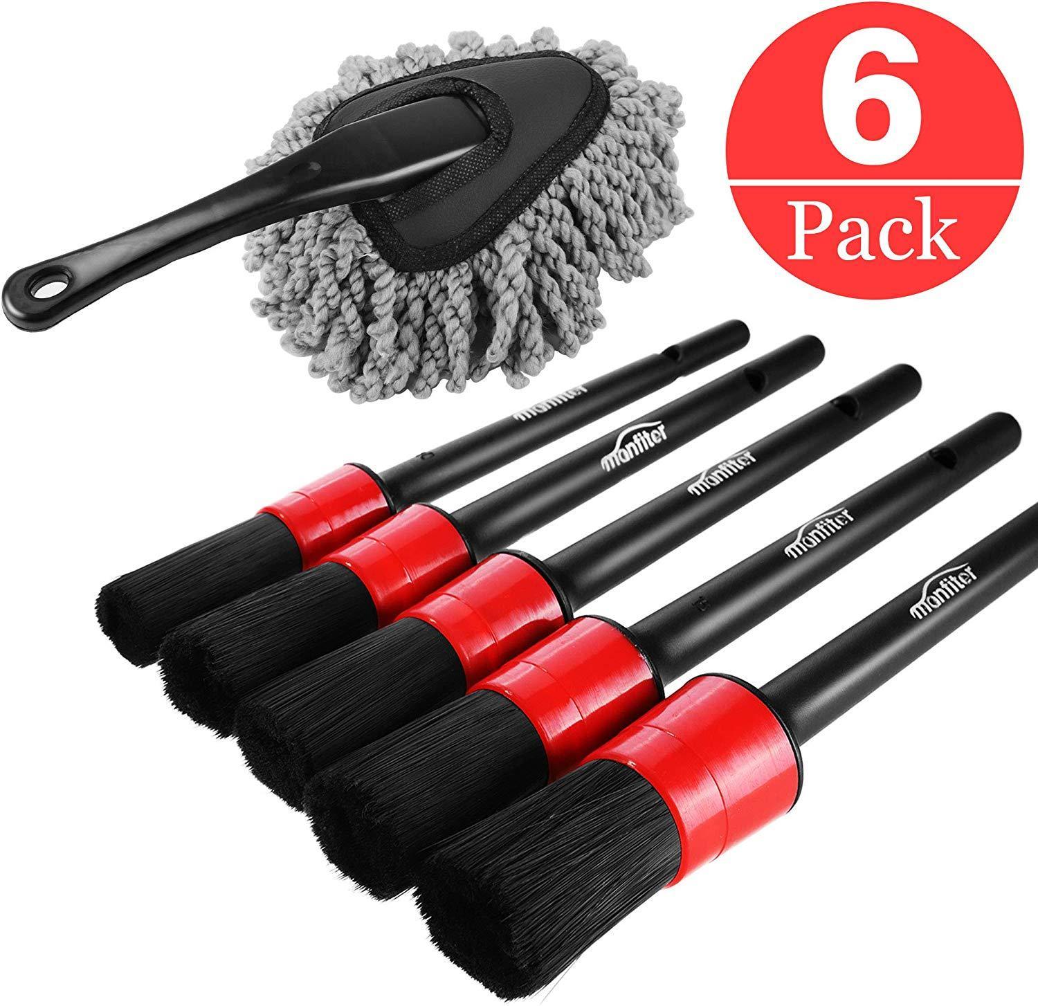 Manfiter Car Detailing Kit 31 Pcs Cleaning Interior Cleaner Brush Set Auto for and Exterior Wheel Dashboard Leather at MechanicSurplus.com