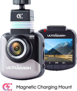 UltraDash Dash Cam, Full HD 1080P@30fps, Magnetic Charging Mount, HDR High-end Night Image Sensor, 6 Layers Glass F1.8 140 Degree Wide Angle Lens, G-Sensor, 2 Inch LCD, Super Capacitor, Loop Recording