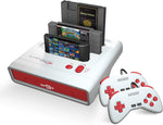 Retro-Bit Super Retro Trio HD Plus 720P 3 in 1 Console System (2019) for Original NES, SNES, and Sega Genesis Games - Red/White