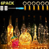 Wine Bottle Lights with Cork,CUUCOR 7.2ft 20 LED Battery Operated Fairy String Lights for DIY,Christmas,Party(Warm White,6 Pack)