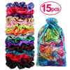 Magigift 15 Pcs Hair Scrunchies Satin Elastic Hair Bands Scrunchy Hair Ties Ropes Scrunchie for Women or Girls Hair Accessories - 15 Assorted Colors Scrunchies