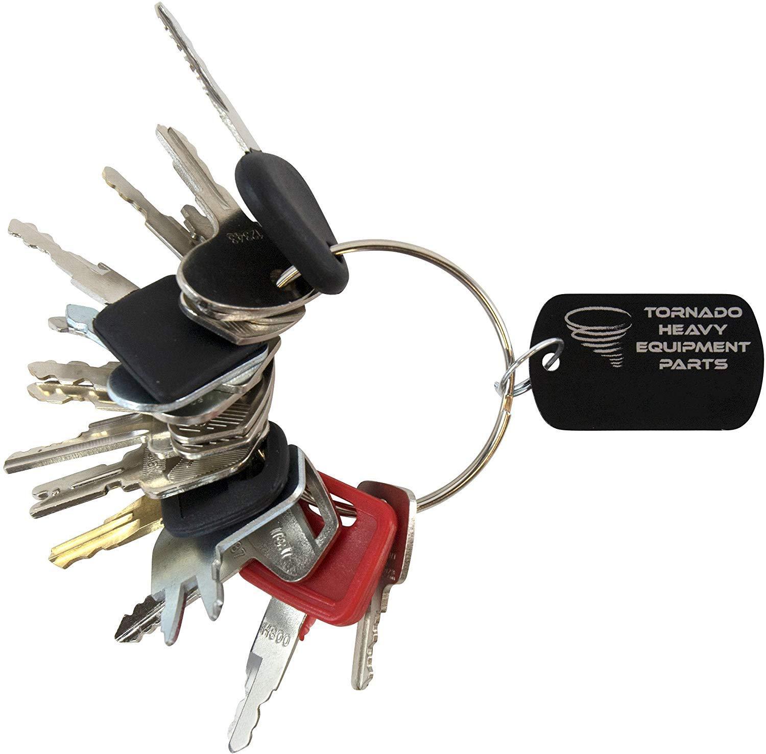 Machine Key Kit Construction Equipment Master Keys Set-Ignition Key Ring for Heavy Mac ...