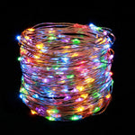 YULETIME Fairy String Lights with Adapter, 66Ft 200 LEDs Waterproof Starry Copper Wire Lights, Home Decor Firefly Lights for Garden Backyard Christmas Tree (Green Wire, Warm White)