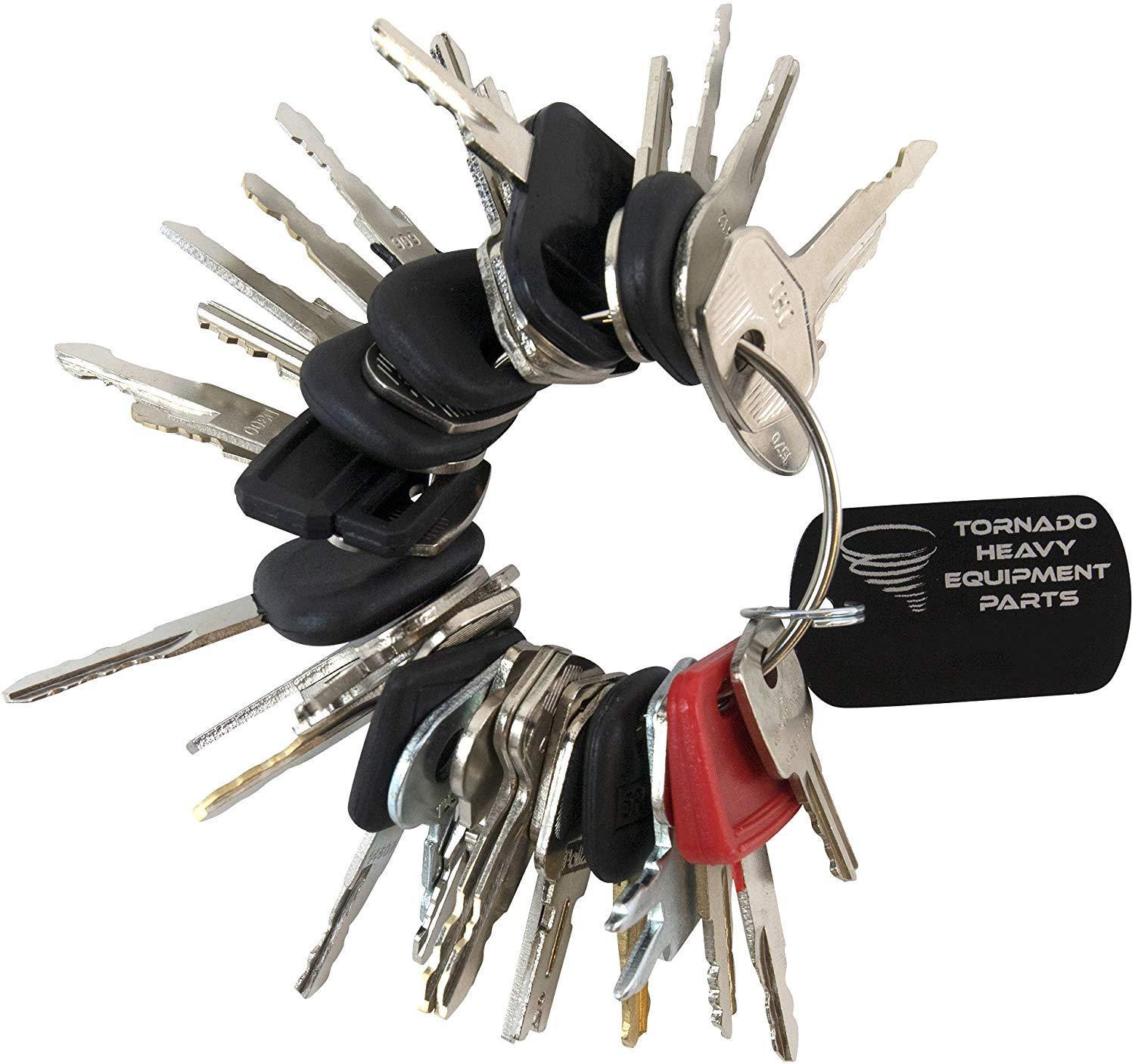 Construction Equipment Master Keys Set-Ignition Key Ring for Heavy Mac ...